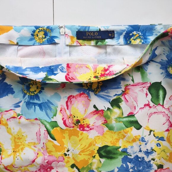 Polo Ralph Lauren Floral Pencil Skirt Stretch Cottagecore Chic  Women's Size 10 - Picture 8 of 10